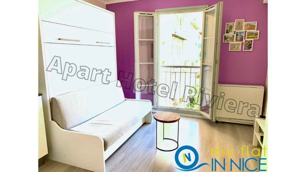 Aparthotel Riviera Nice Cote D'Azur - Old Town - Studio Ac - Sea View - 50M Promenade Des Anglais- La Maison Linda Luaran gambar