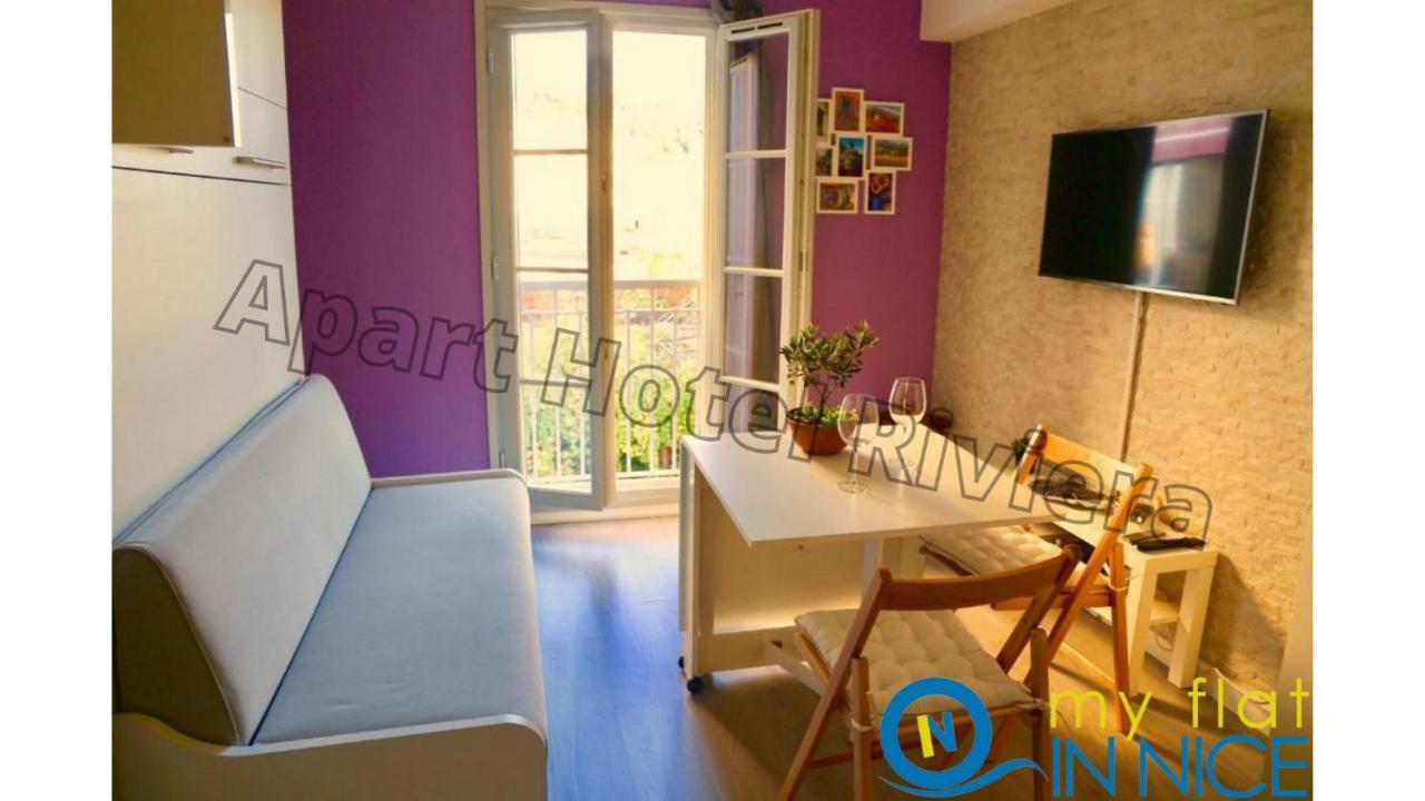 Aparthotel Riviera Nice Cote D'Azur - Old Town - Studio Ac - Sea View - 50M Promenade Des Anglais- La Maison Linda Luaran gambar