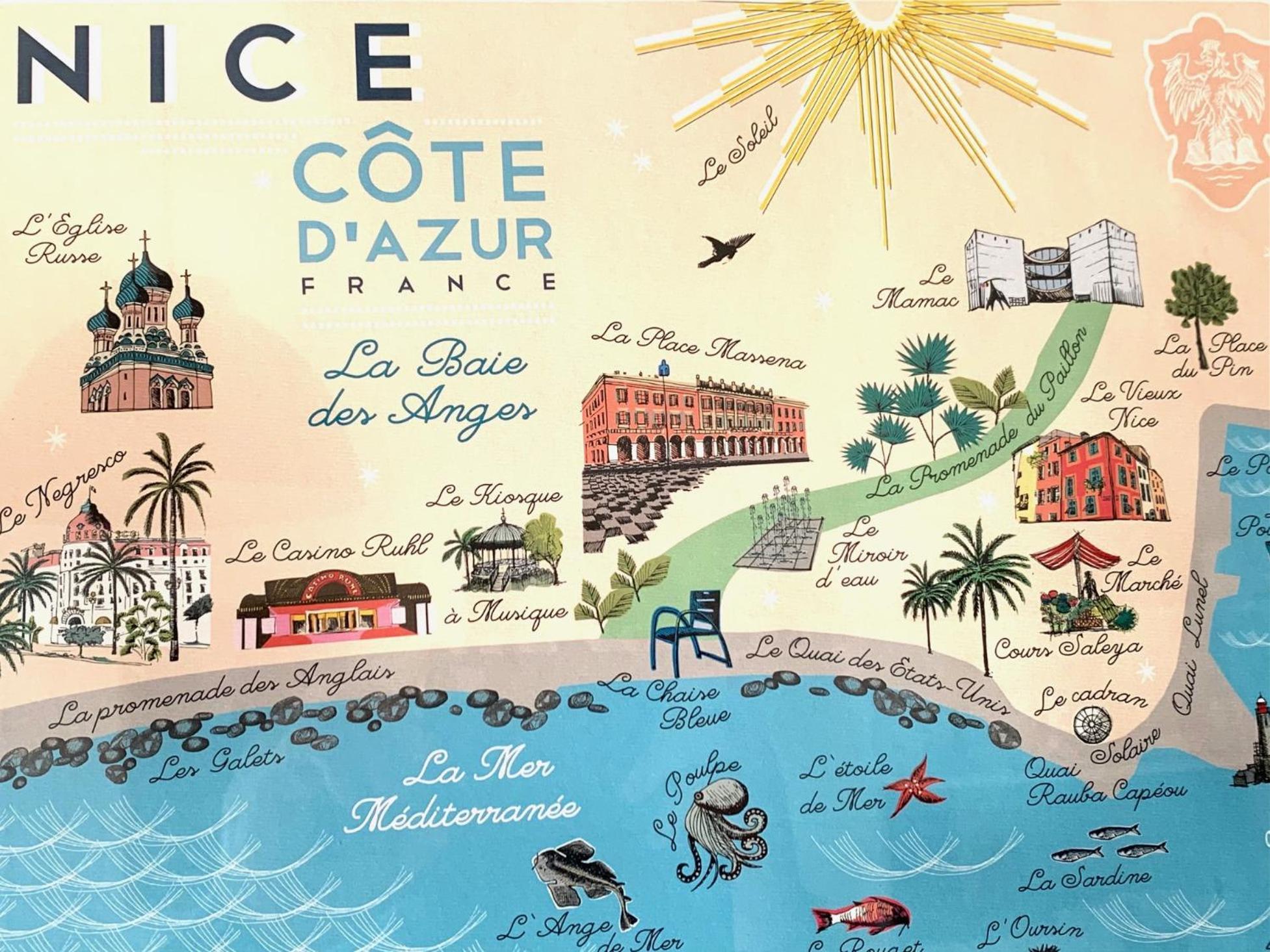 Aparthotel Riviera Nice Cote D'Azur - Old Town - Studio Ac - Sea View - 50M Promenade Des Anglais- La Maison Linda Luaran gambar