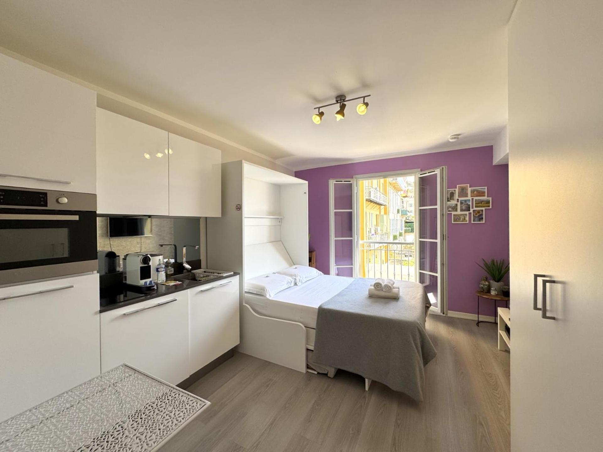 Aparthotel Riviera Nice Cote D'Azur - Old Town - Studio Ac - Sea View - 50M Promenade Des Anglais- La Maison Linda Luaran gambar